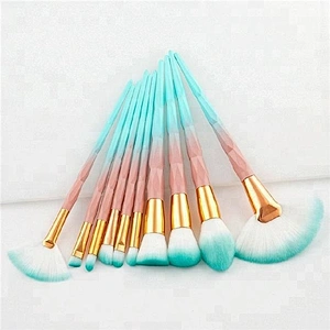Newest Bamboo Design Handle 10pcs Cosmetic Makeup Brush Set With Soft Hair For Beauty