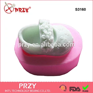 S3160 Custom baby shoes silicone soap mold for soap making baby shoes fondant mould
