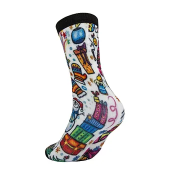 Polyester Customized Custom Digital Printing Festival Celebrating Christmas Eve Theme MOQ Socks Personalized Stockings