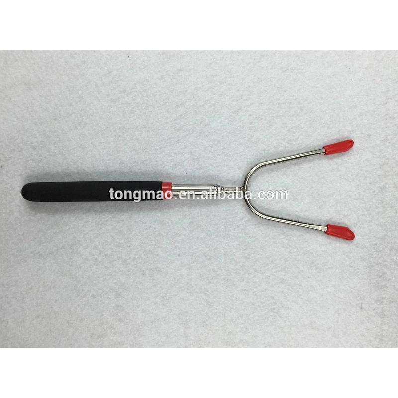 not coated Mental adjustable marshmallow roasting fork