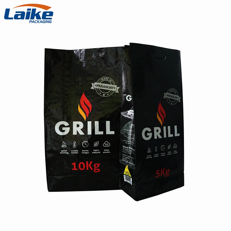 Paraguay grill charcoal bag 5kg 10kg ,pp woven packaging bag for charcoal