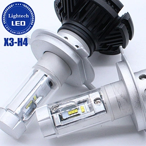 Cheap X3 GT9 Headlights Super bright H4 H7 H11 white yellow blue 3 color sleeve 4500k 6000k 6500k 9007 hb13 hb5 H7 LED Headlight