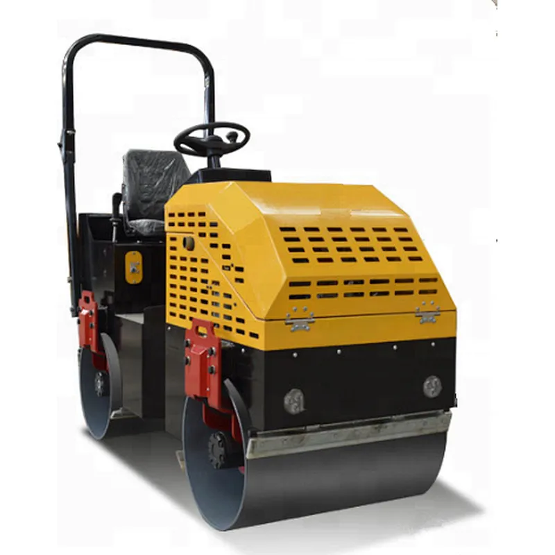 China wheel roaders diesel engine 1 ton hydraulic drive double road roller