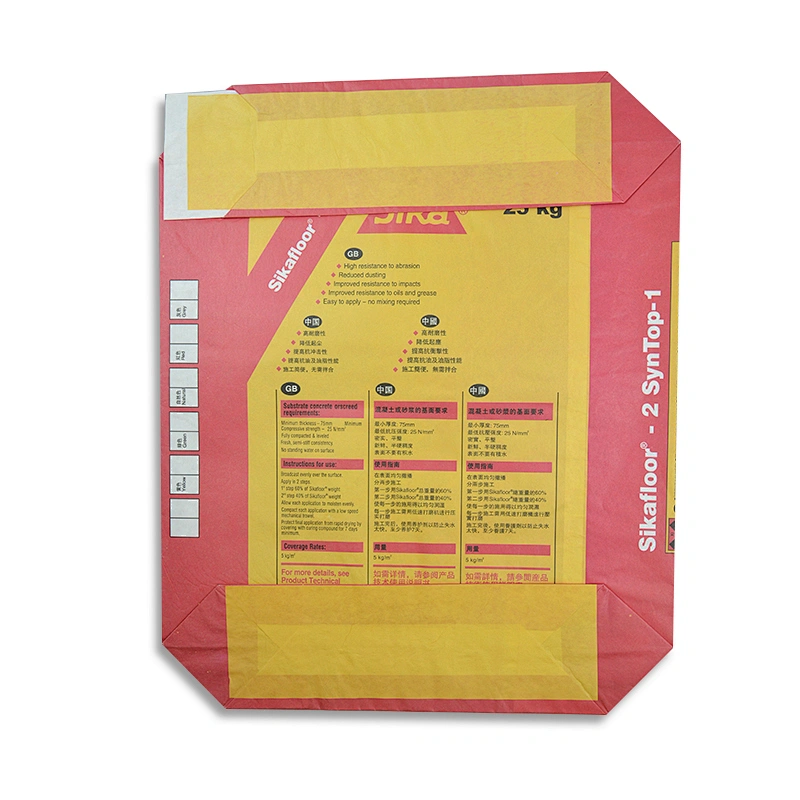 Wholesale moisture proof polyethylene kraft paper cement powder packaging valve bag 20kg 25kg