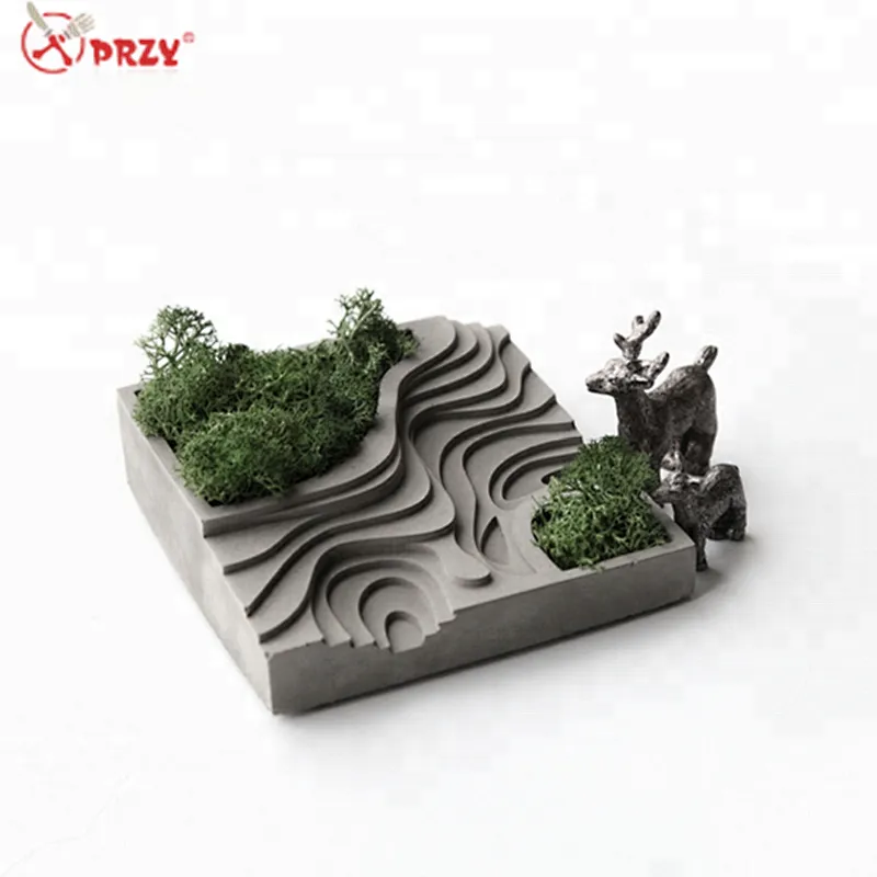 Original Cement terrace flower pot mold Aroma desk decoration mould Home Concrete planter molds