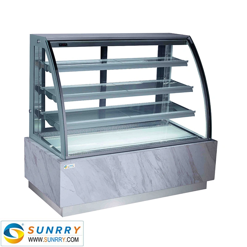 4 Tiers Display Freezer Showcase with Marble Base for Cake