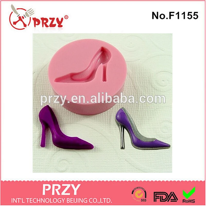 F1155 Silicone Mold 3D high heeled shoes Fondant Cake Decorating Tools Silicone Soap Mold Silicone Cake Mold