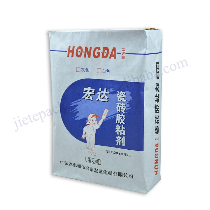 25kg block bottom stand up 3 layer kraft paper with lining bag for cement,wall putty,dry mortar,gypsum