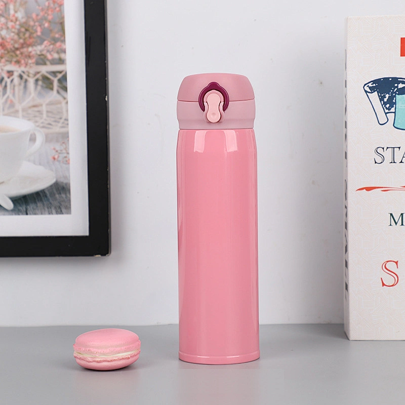 Promotional in-stock 304 SS Vacuum Cup 500ml High Quality Vacuum Flask Customized Logo Company Gift