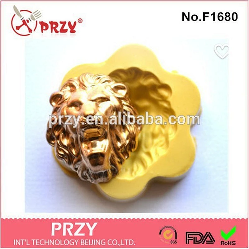 2015 hotsale Lion Head fondant silicone cake mold