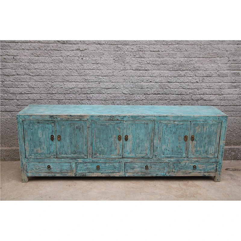 Chinese Antique TV stand& TV sideboard teal finsihes