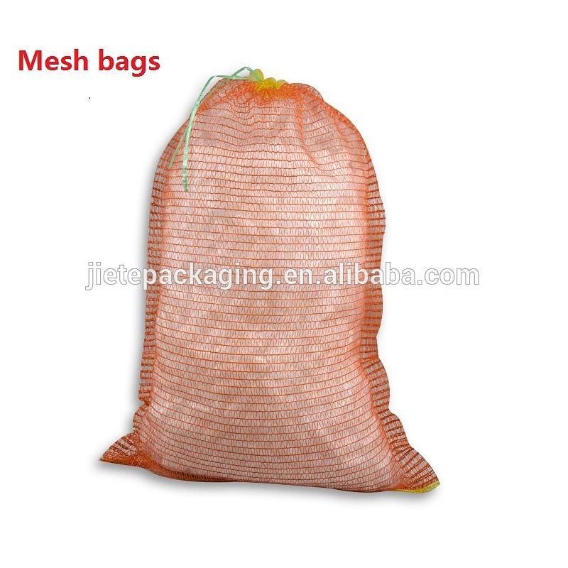 Breathable plastic pe vegetables mesh bag packing