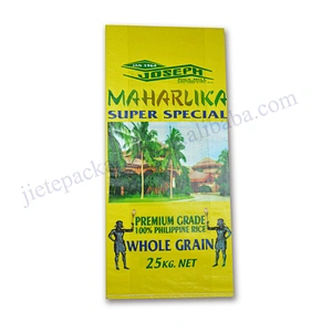 Customized moisture proof bopp laminated and gravure printing white pp woven rice bags Philippines