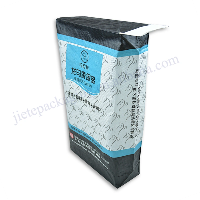 Stand up slef-close pp woven cement bag strong machine feeding plastic sack