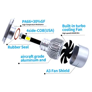 Lightech Factory GT1 Four Side c6 Auto Lighting System Car Led Headlight