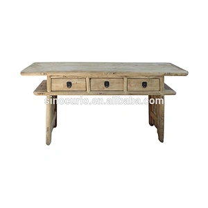 Chinese rustic console table wood classic end table