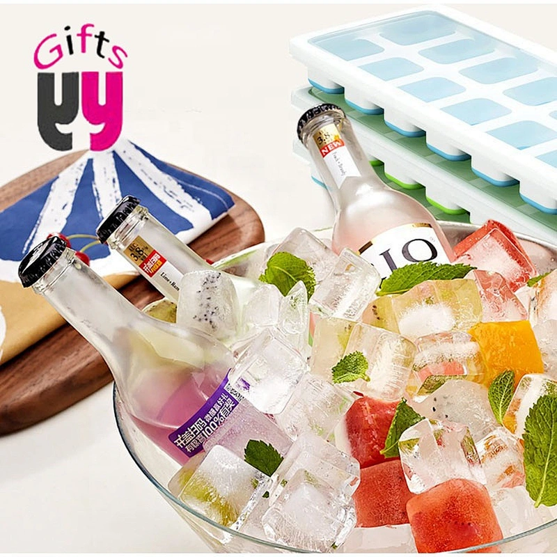custom fancy silicone popsicle mold BPA free square ice cube mold