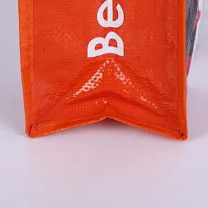 Custom wholesale red color nonwoven bag can stand for shopping clothes packaging