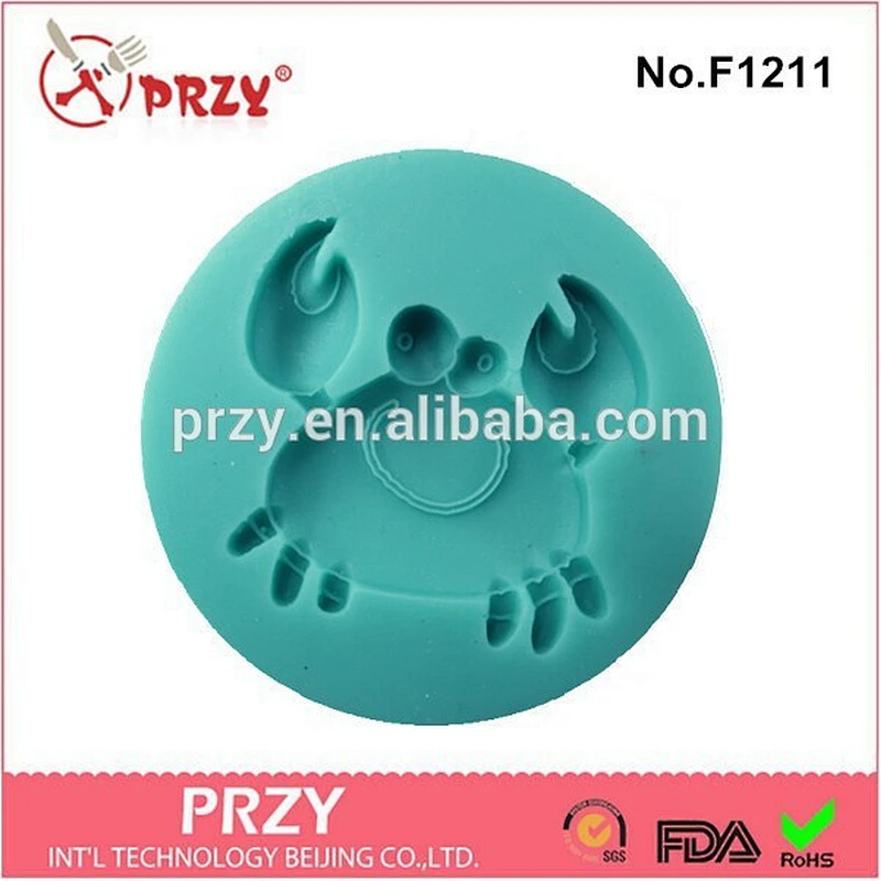 cartoon Cute Crab Shaped Cake Chocolate Soap Mold,silicone mold for DIY baking'
