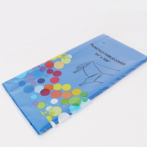Wholesale Cheap Good Quality Plain PE Single layer protection Round Tablecloth