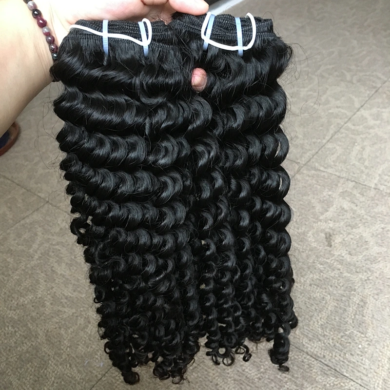 The best selling curly human hair raw indian hair unprocessed virgin cuticle aligned hair from india