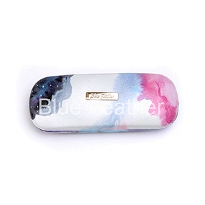 Unique PU Case glasses Metal eye glass case Clam shell Case