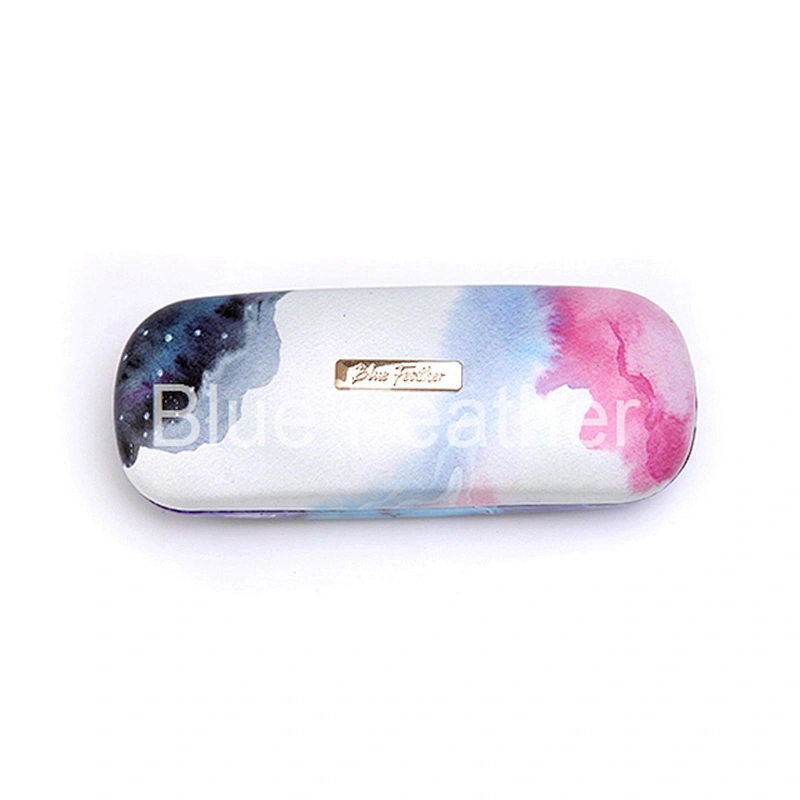 Unique PU Case glasses Metal eye glass case Clam shell Case
