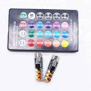 Lightech wholesale 12V RGB Flashing Auto Light Canbus T10 LED Bulbs