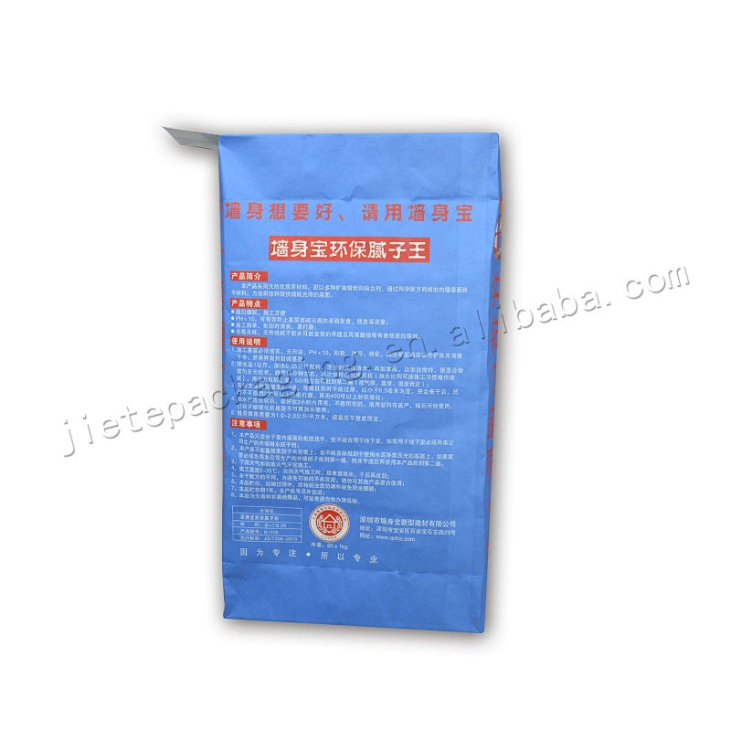 Construction and building use 25kg multilayer kraft paper cement bag for mortar,lime,tile adhesive,wall putty powder