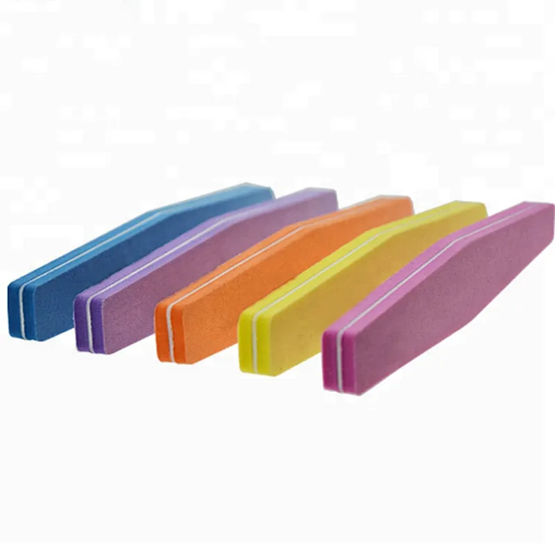 Custom Printed Colourful Disposable Foam Nail Sanding File Professional Nail Polish