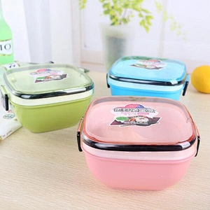 Free Sample Wholesale Supermarket Hot Sale Products Food Grade PP Material School Student Lunch Box Square Fruit Bento Box