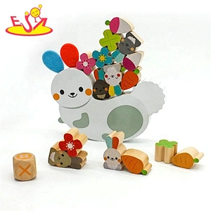 2019 New arrival baby wooden balancing stacking toys for education W11F078