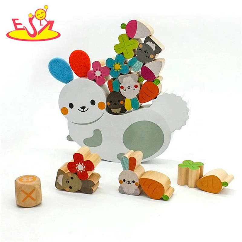 2019 New arrival baby wooden balancing stacking toys for education W11F078