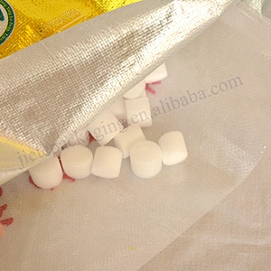 Customized yellow foil laminated plastic basmati rice bag with gold printing 23kg