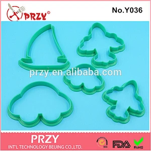Eco-friendly Y036 plastic airplane bulk cookie cutter