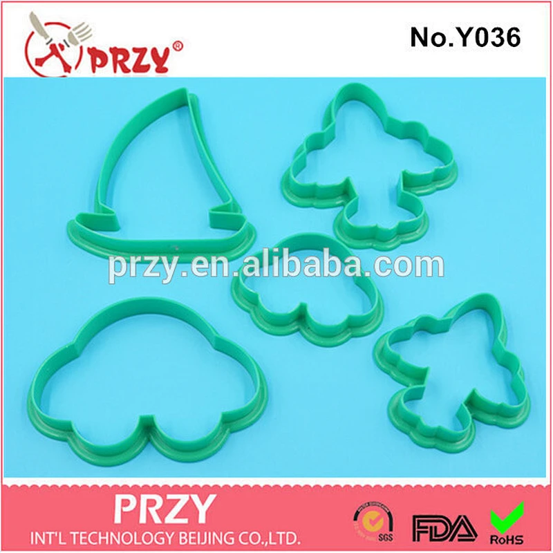 Eco-friendly Y036 plastic airplane bulk cookie cutter