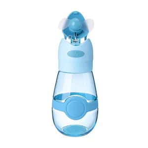 China Supplier in-stock Product Eco-friendly Material Plastic Water Cup Creative Water Bottle with Electric Fan