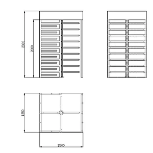 Automatic Access Control Full Height Automatic Security Turnstile Gate