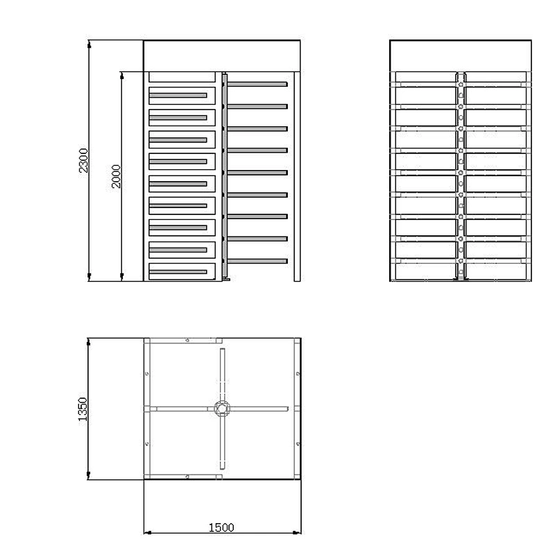 Automatic Access Control Full Height Automatic Security Turnstile Gate