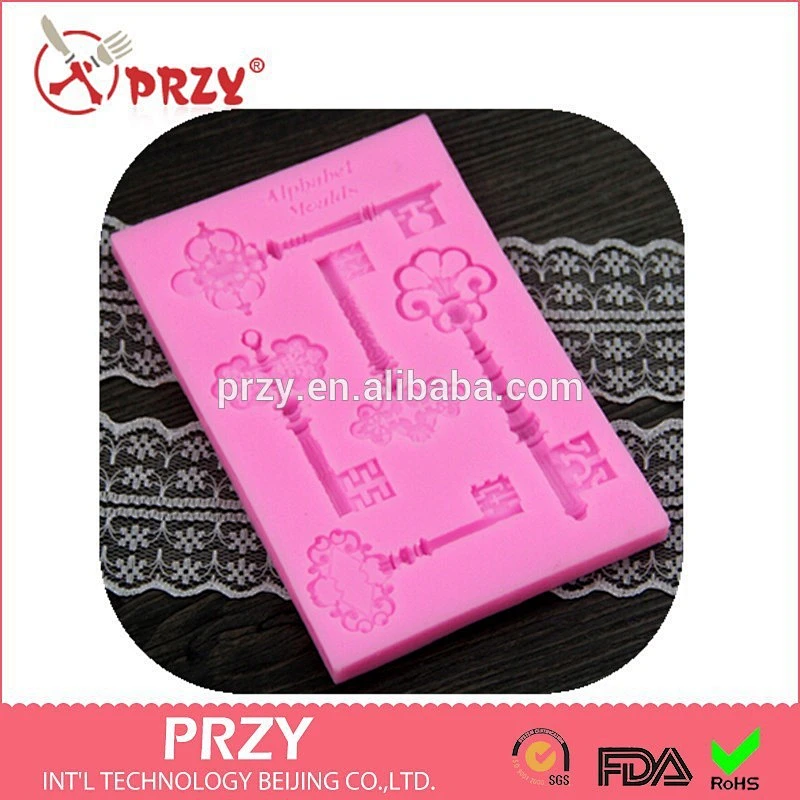 2015 newest gum paste key series silicone fondant mold