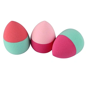 Hot selling egg shape joint color makeup powder puff with multiple color