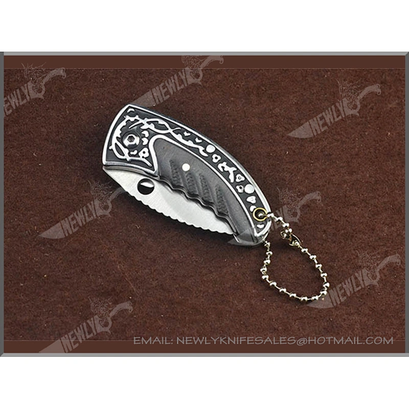 Ebony Handle Folding Knife Tactical Small Pocket Knife