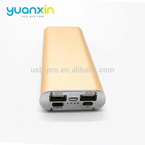 8000mAh Color Silver Red Blue Green Material Metal With LED lights Power Bank