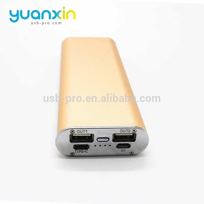 8000mAh Color Silver Red Blue Green Material Metal With LED lights Power Bank