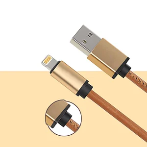 wholesale china 8 pin PU leather coil fast usb phone charger cable  for iphone 6