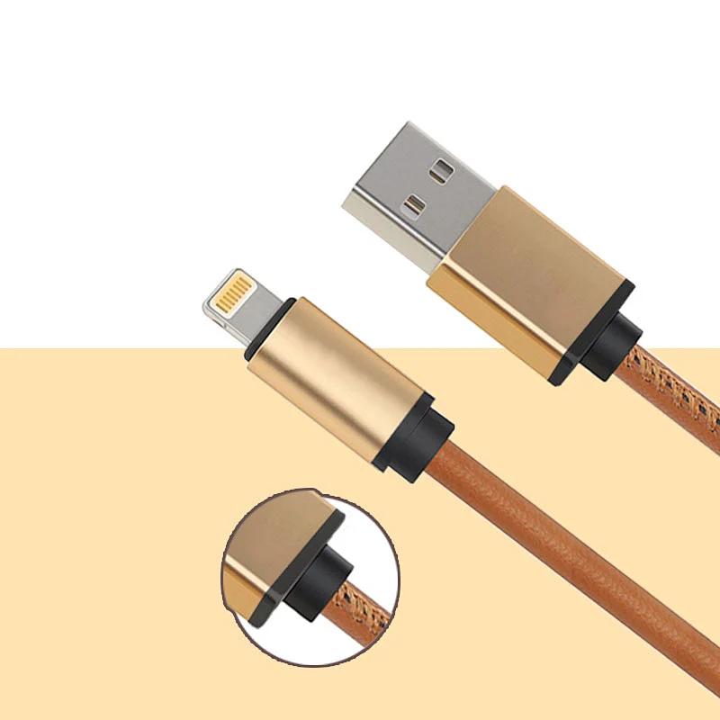 wholesale china 8 pin PU leather coil fast usb phone charger cable  for iphone 6