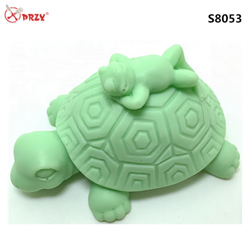 S8053 realistic Turtle small Frog DIY handmade Soap silicone Mold 3D tortoise frog Candle molds Silicone Soap Mould