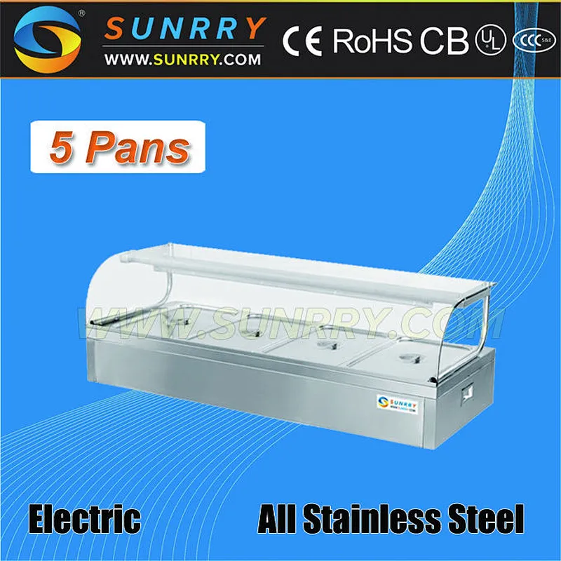 Electric commercial stainless steel hot food warmer set buffet server (hot case) for sale