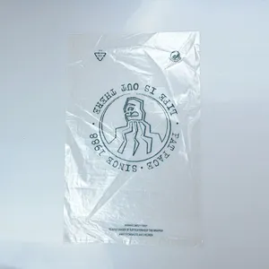 Custom wholesale white transparent PE bag for clothing, food packaging