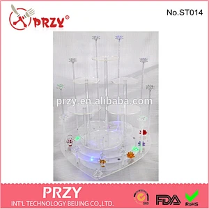 lighted acrylic cake stand for wedding